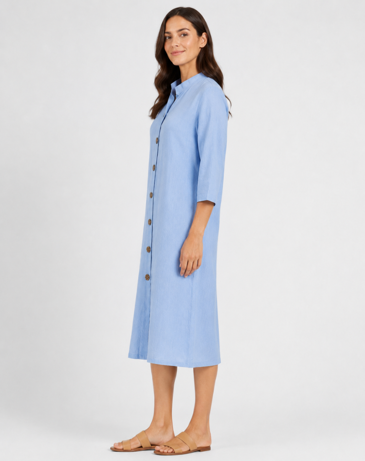 Women's Summer Relaxed Fit Shirt Dress | Midi