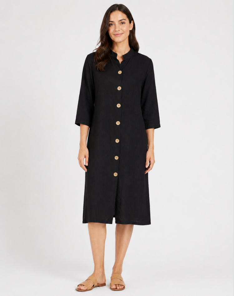 Women's Summer Relaxed Fit Shirt Dress | Midi