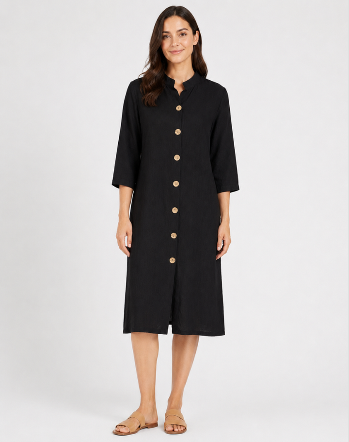 Women's Summer Relaxed Fit Shirt Dress | Midi
