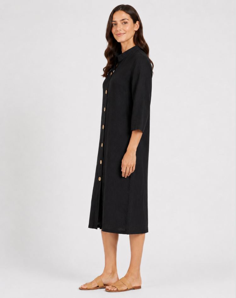 Women's Summer Relaxed Fit Shirt Dress | Midi
