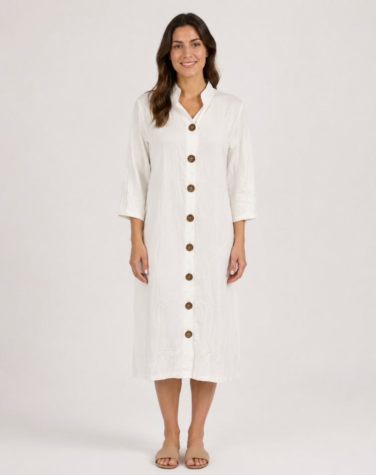 Women's Summer Relaxed Fit Shirt Dress | Midi