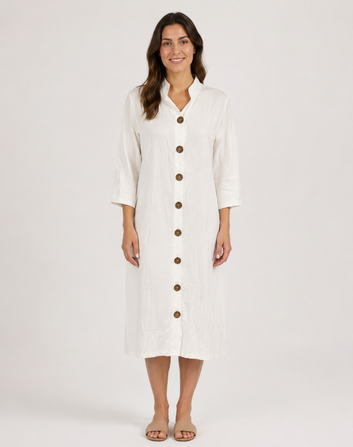 Women's Summer Relaxed Fit Shirt Dress | Midi