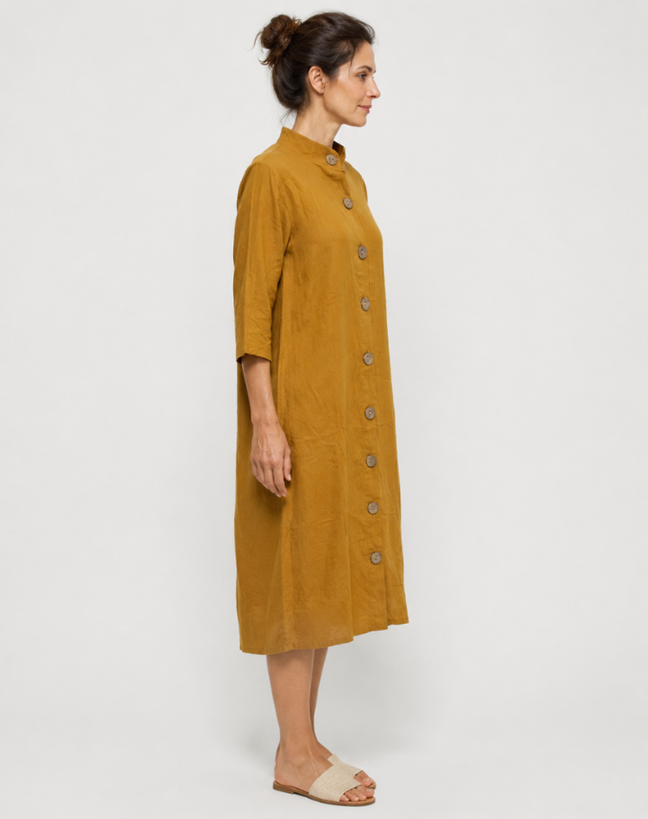Women's Summer Relaxed Fit Shirt Dress | Midi