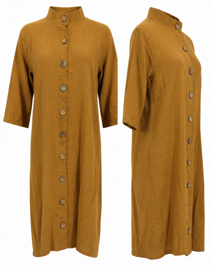 Women's Summer Relaxed Fit Shirt Dress | Midi