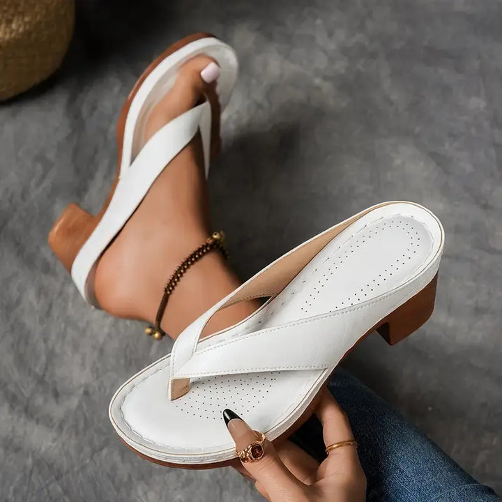 Women’s Heeled Thong Sandals | Slip On