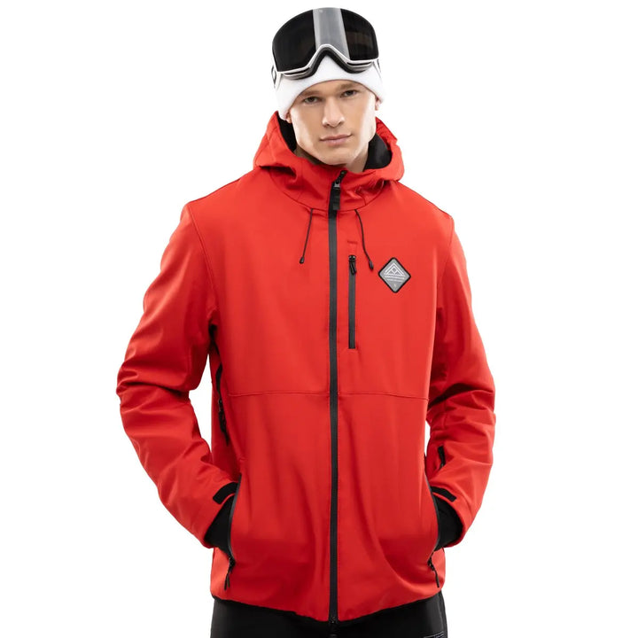 Veste de ski d’hiver à capuche pour homme | fermeture éclair