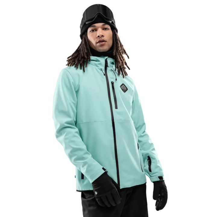 Veste de ski d’hiver à capuche pour homme | fermeture éclair