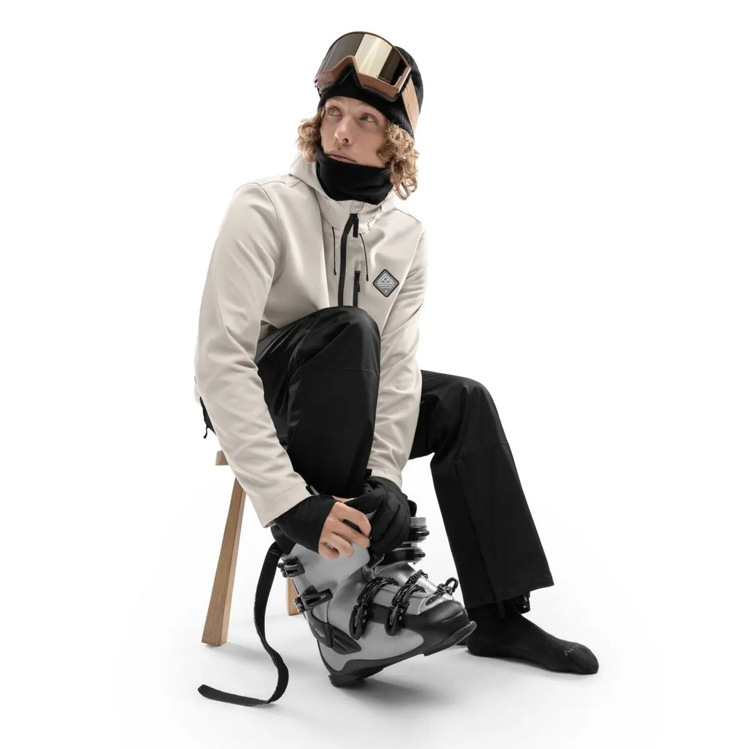 Veste de ski d’hiver à capuche pour homme | fermeture éclair
