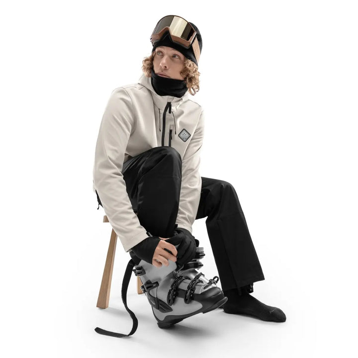 Veste de ski d’hiver à capuche pour homme | fermeture éclair
