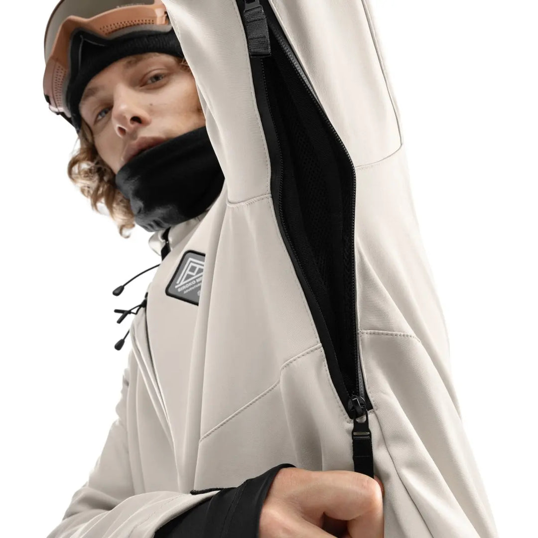 Veste de ski d’hiver à capuche pour homme | fermeture éclair