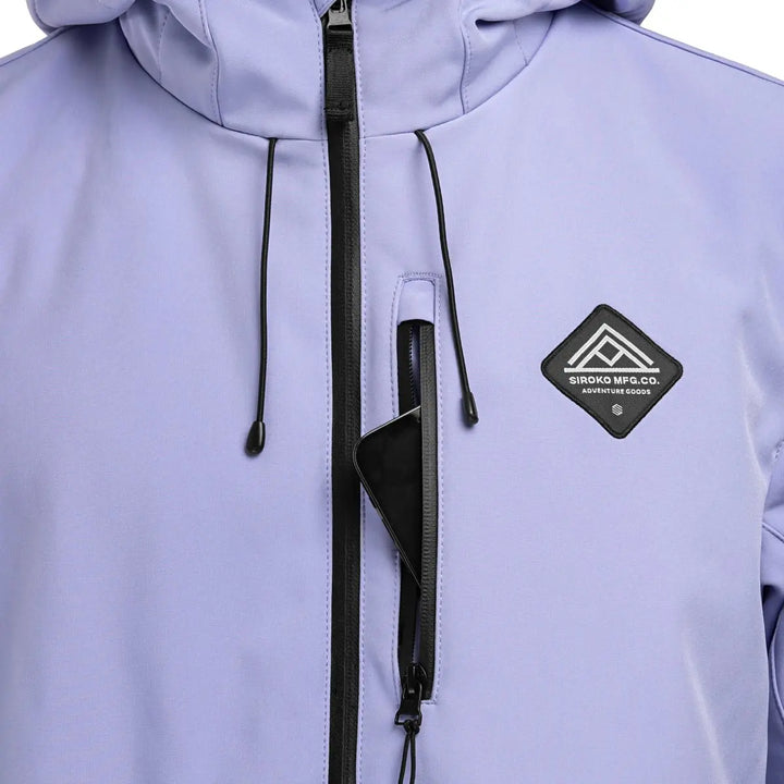 Veste de ski d’hiver à capuche pour homme | fermeture éclair