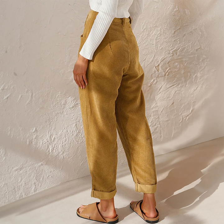 Women's Casual Textured Trousers | Wide Leg