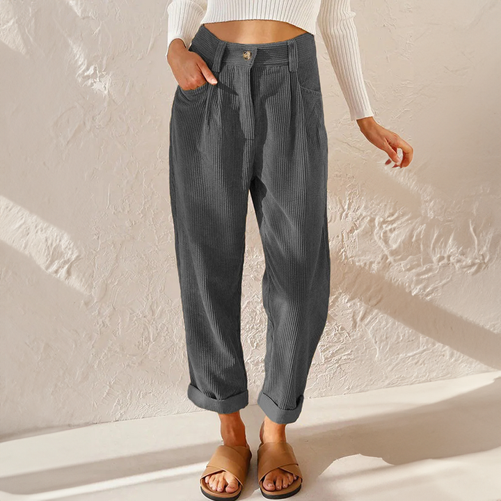 Women's Casual Textured Trousers | Wide Leg