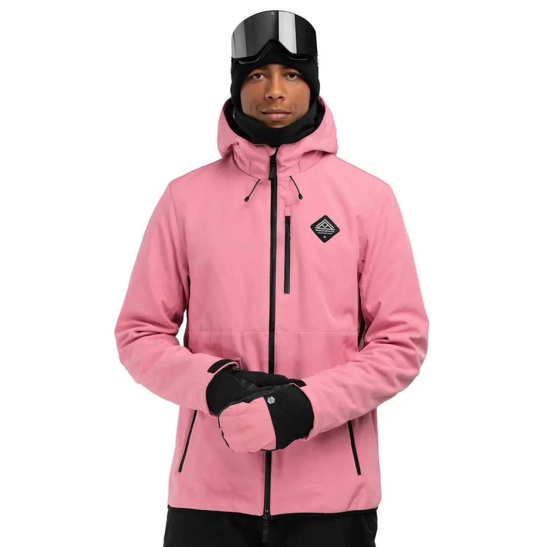 Veste de ski d’hiver à capuche pour homme | fermeture éclair