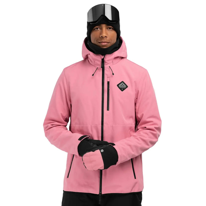 Veste de ski d’hiver à capuche pour homme | fermeture éclair