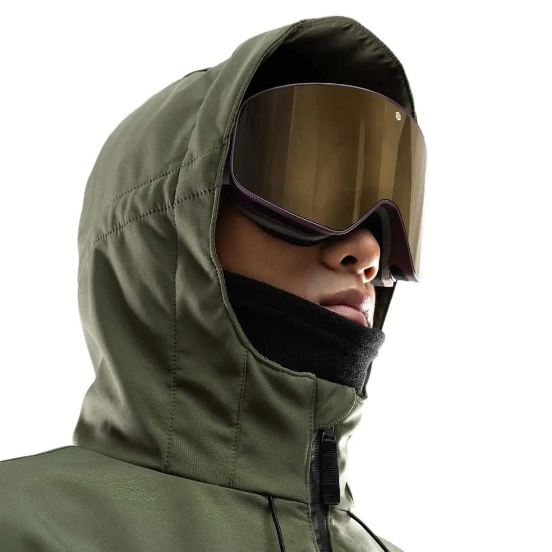 Veste de ski d’hiver à capuche pour homme | fermeture éclair