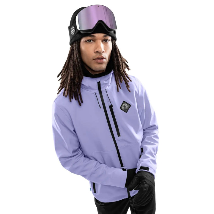 Veste de ski d’hiver à capuche pour homme | fermeture éclair