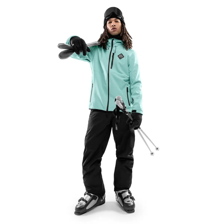 Veste de ski d’hiver à capuche pour homme | fermeture éclair