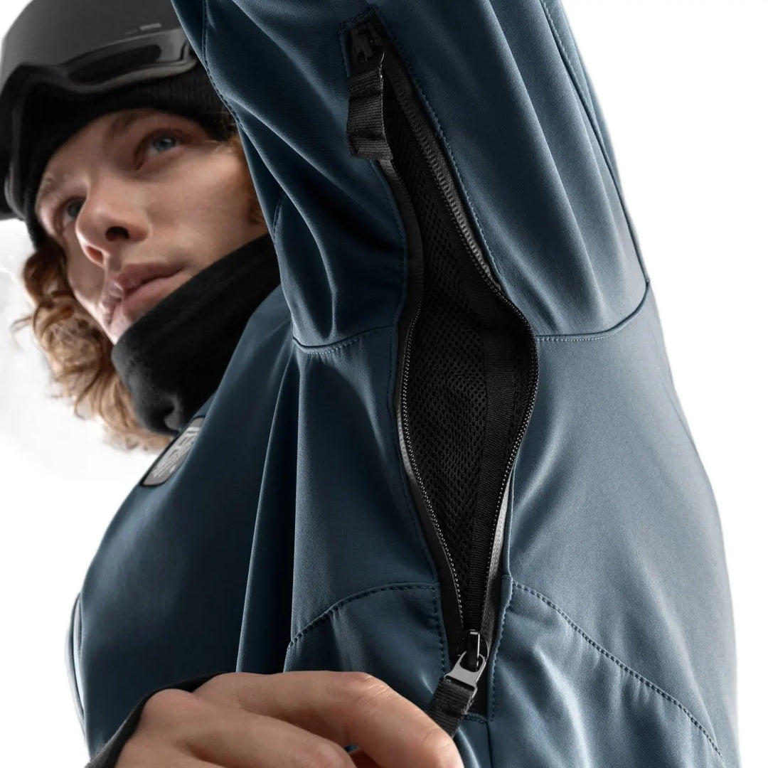 Veste de ski d’hiver à capuche pour homme | fermeture éclair