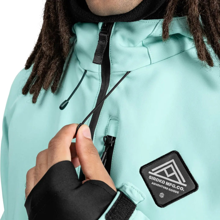 Veste de ski d’hiver à capuche pour homme | fermeture éclair