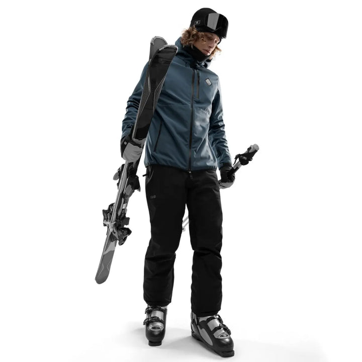 Veste de ski d’hiver à capuche pour homme | fermeture éclair