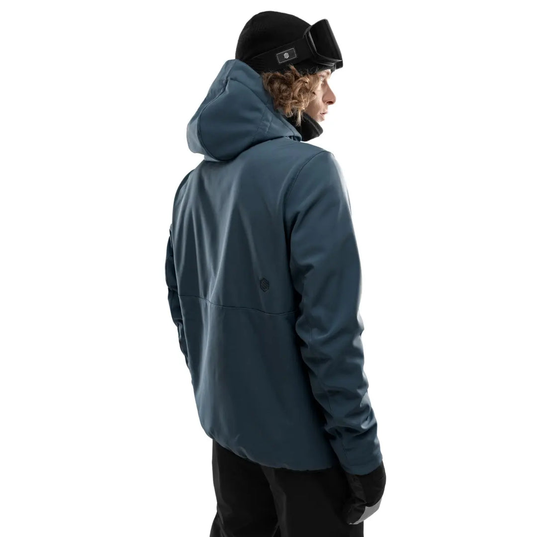 Veste de ski d’hiver à capuche pour homme | fermeture éclair