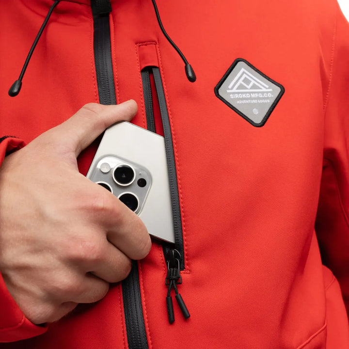 Veste de ski d’hiver à capuche pour homme | fermeture éclair