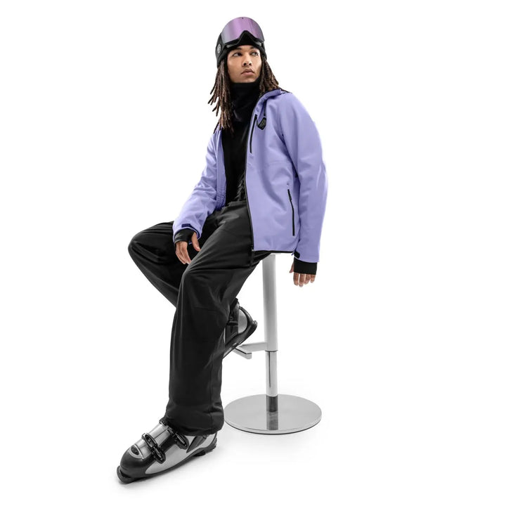 Veste de ski d’hiver à capuche pour homme | fermeture éclair