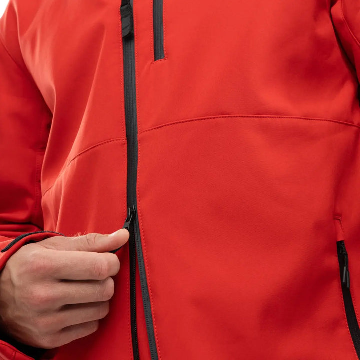 Veste de ski d’hiver à capuche pour homme | fermeture éclair