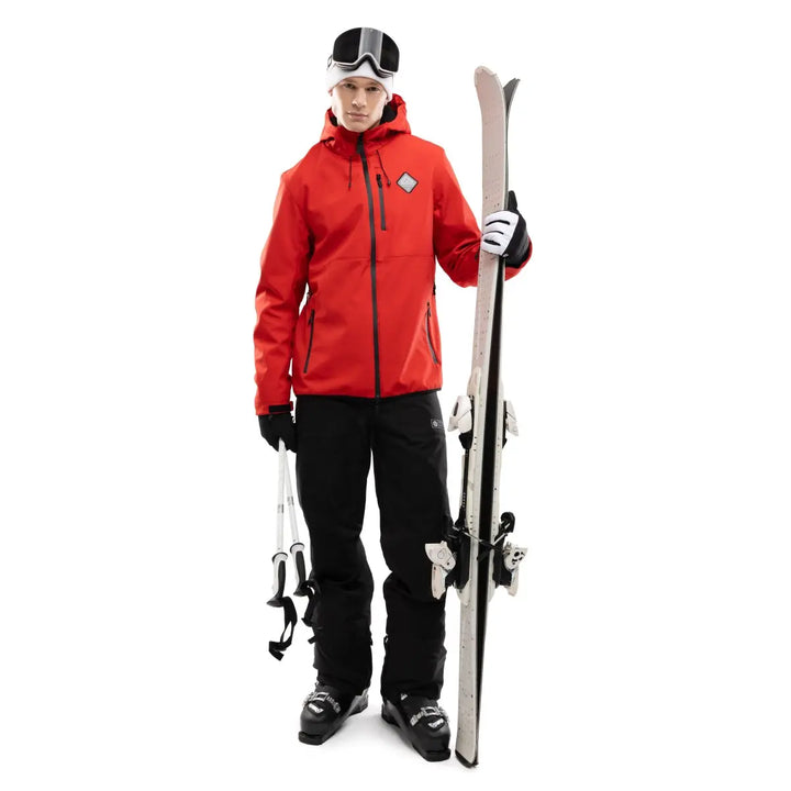 Veste de ski d’hiver à capuche pour homme | fermeture éclair