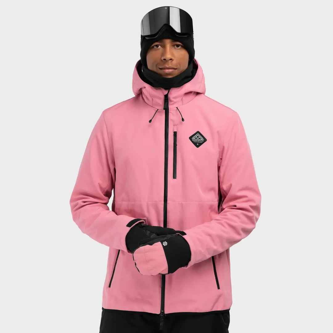 Veste de ski d’hiver à capuche pour homme | fermeture éclair
