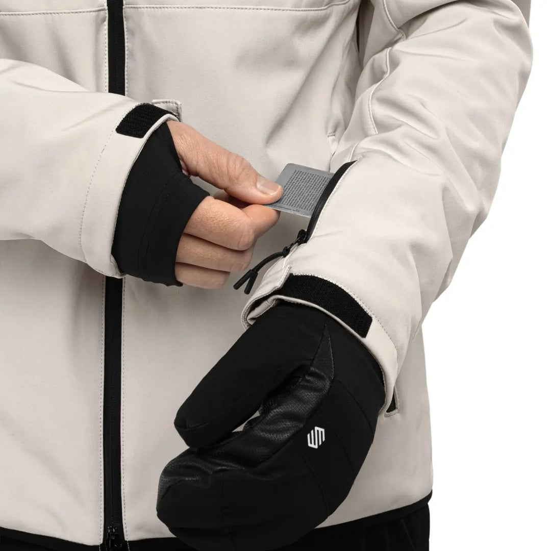 Veste de ski d’hiver à capuche pour homme | fermeture éclair