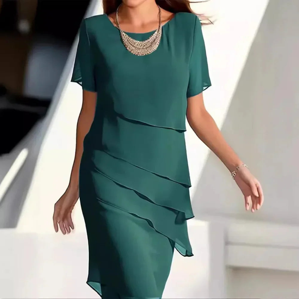 Women's Tiered Formal Dress | Midi