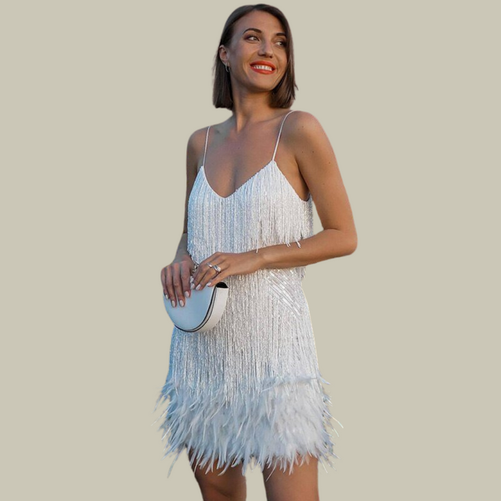 Women's Fringe Party Dress | Mini