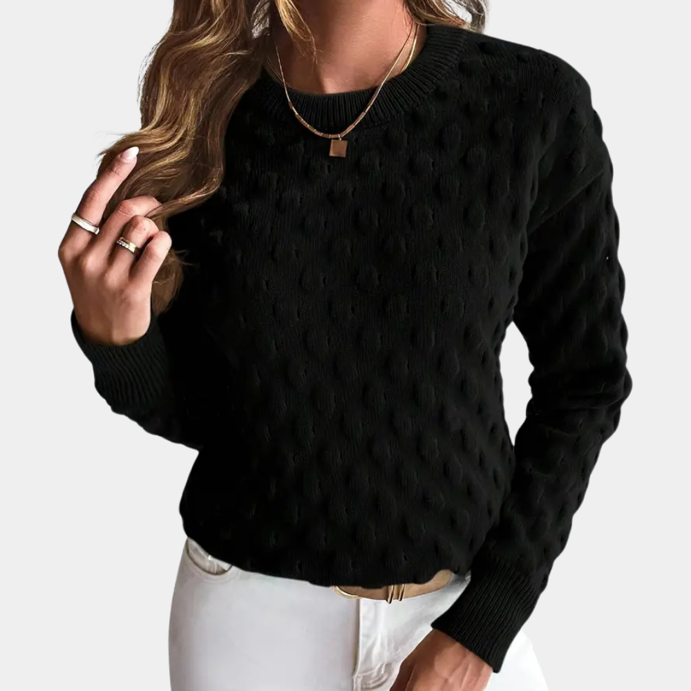 Women's Crewneck Knitted Jumper | Warm