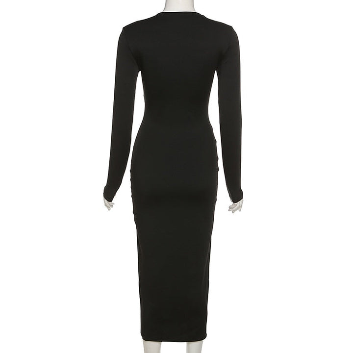 Women’s Bodycon Crossed Neckline Dress | Maxi