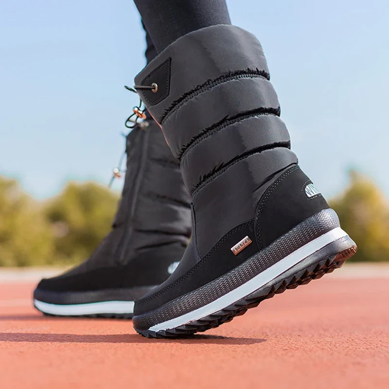 Bottes de neige matelassées à cordon de serrage pour femme | hiver