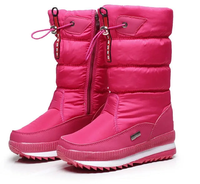 Bottes de neige matelassées à cordon de serrage pour femme | hiver