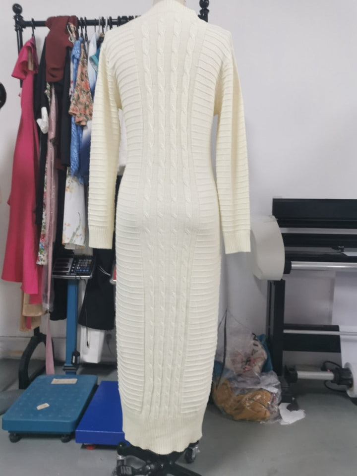 Women’s Knit Bodycon Winter Dress | Maxi