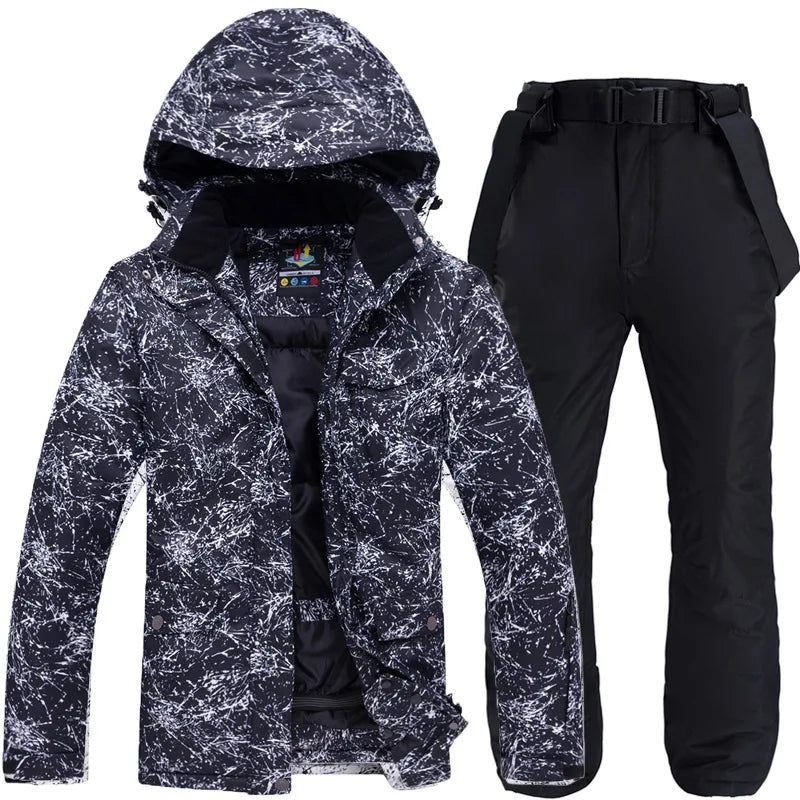 Ensemble de ski d’hiver pour homme avec veste et pantalon | neige