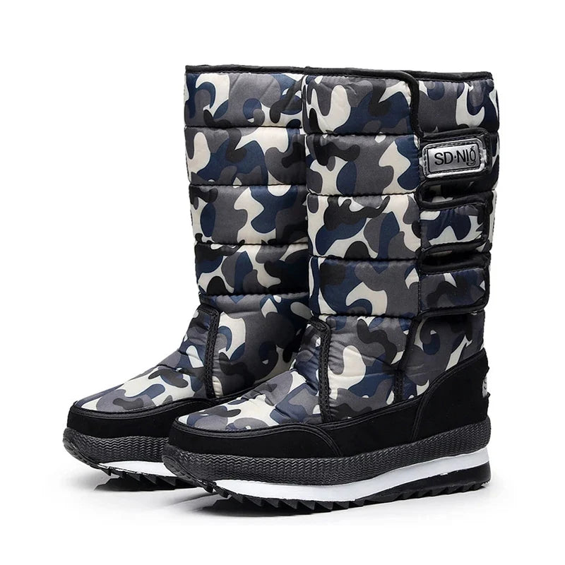 Bottes de neige matelassées à cordon de serrage pour femme | hiver