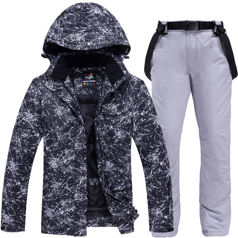 Ensemble de ski d’hiver pour homme avec veste et pantalon | neige
