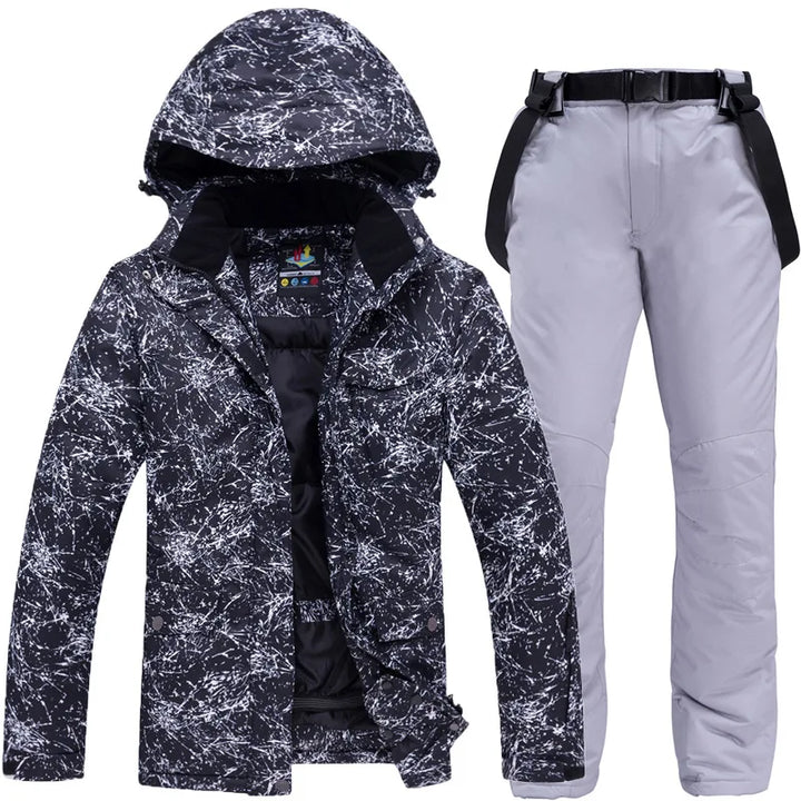 Ensemble de ski d’hiver pour homme avec veste et pantalon | neige