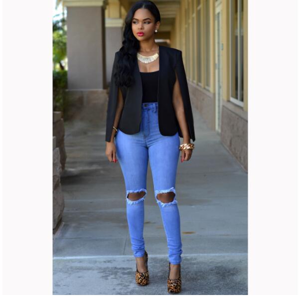Women's Open Front Cape Blazer | Stylish