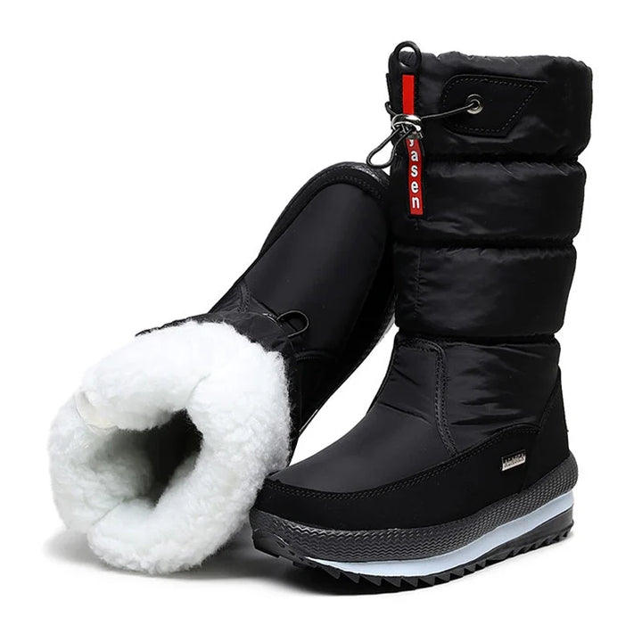 Bottes de neige matelassées à cordon de serrage pour femme | hiver
