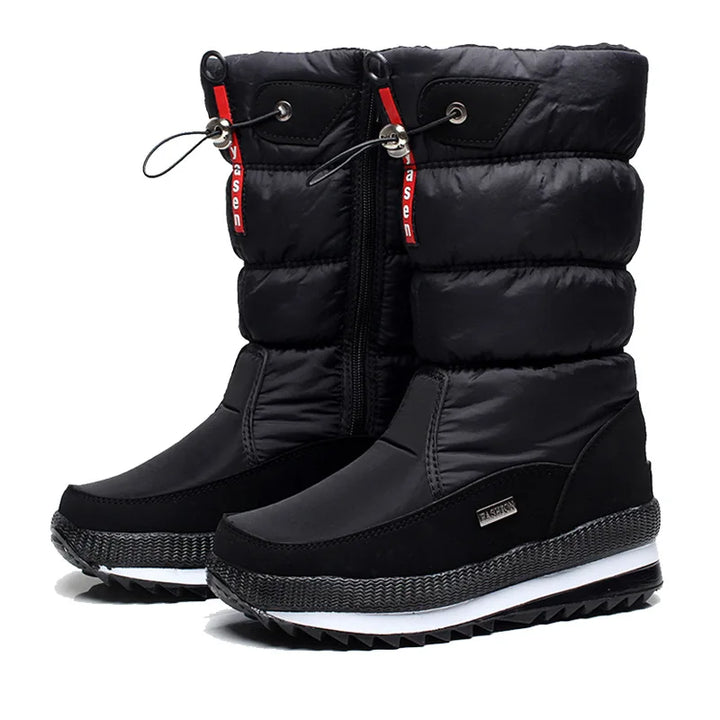Bottes de neige matelassées à cordon de serrage pour femme | hiver