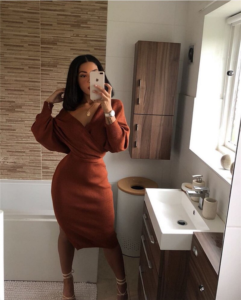 Women’s Off-Shoulder Pencil Dress | Midi