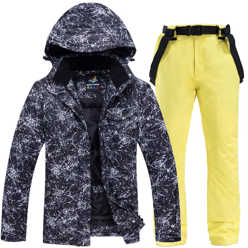 Ensemble de ski d’hiver pour homme avec veste et pantalon | neige