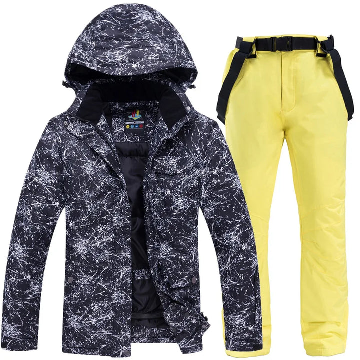 Ensemble de ski d’hiver pour homme avec veste et pantalon | neige