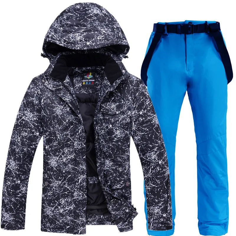Ensemble de ski d’hiver pour homme avec veste et pantalon | neige